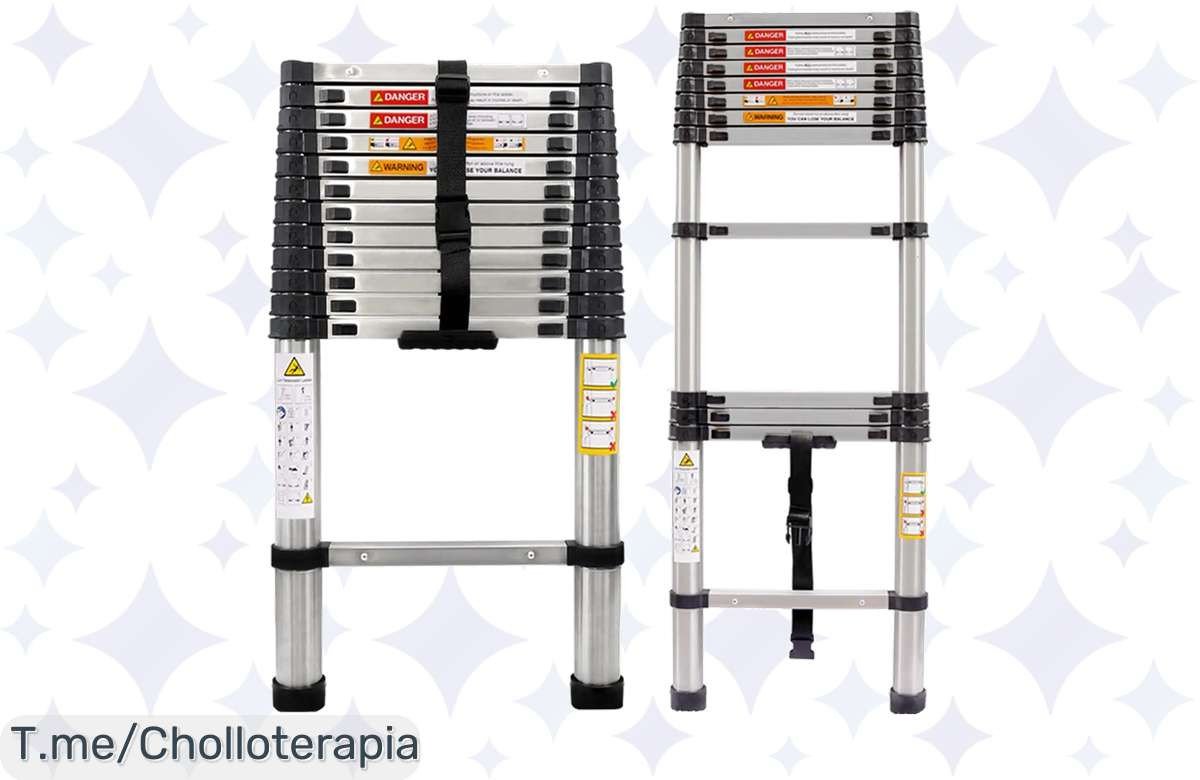 ¡Descubre la escalera telescópica plegable DayPlus a un precio loco! Soporta hasta 150 kg y es perfecta para todo. ¡Aprovecha este ofertón antes de que se agote!
