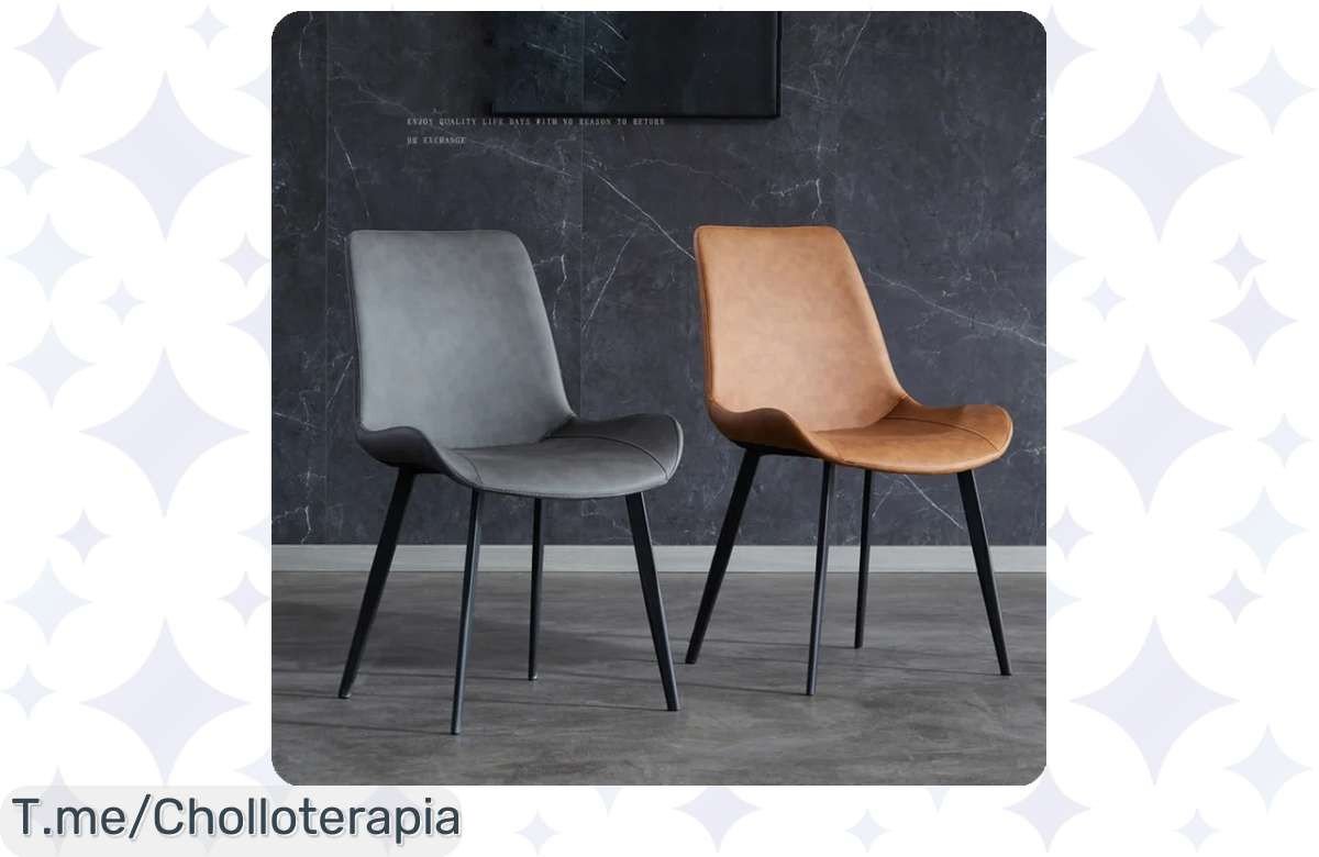 Descubre la silla de comedor de cuero nórdico, un ofertón que transformará tu hogar con su diseño retro. ¡Apresúrate, este precio loco no durará mucho!