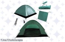 Descubre la tienda de camping KIRKJUBØUR Vindr a un precio loco: comodidad impresionante y fácil montaje ¡Haz tus escapadas inolvidables ahora, oferta limitada!
