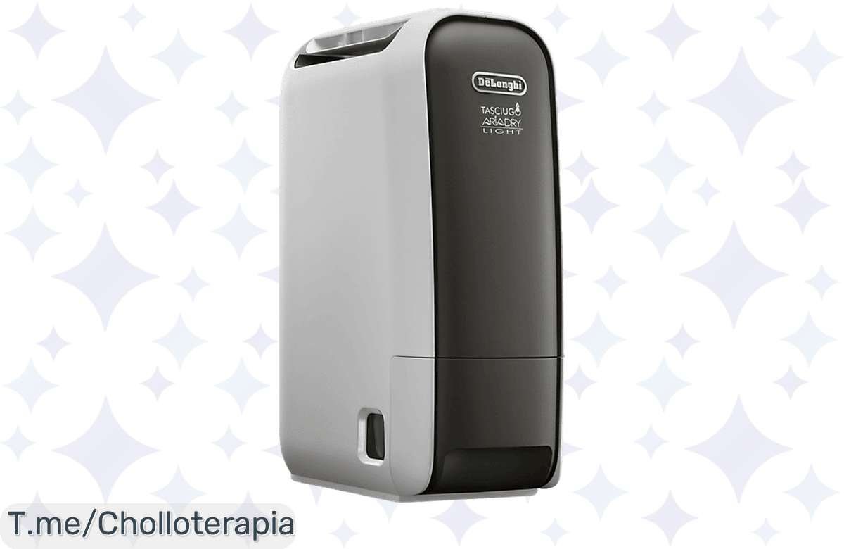 Deshumidificador De’Longhi a Precio Loco: Extrae 6l/día y cubre hasta 75 m³, aire fresco garantizado. ¡No dejes pasar este Chollo Limited! Compra ya y transforma tu hogar.