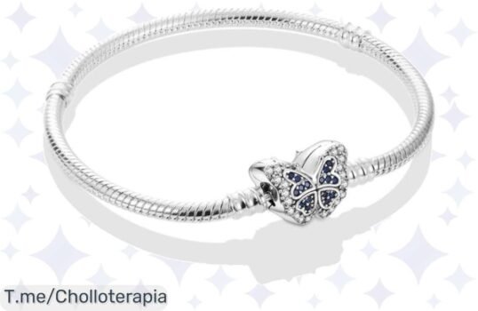 Deslumbrante pulsera de plata 925 con corazón y mariposa a precio loco, un super chollo que realzará tu estilo ¡Apresúrate, la oferta es limitada y no querrás quedarte sin ella!