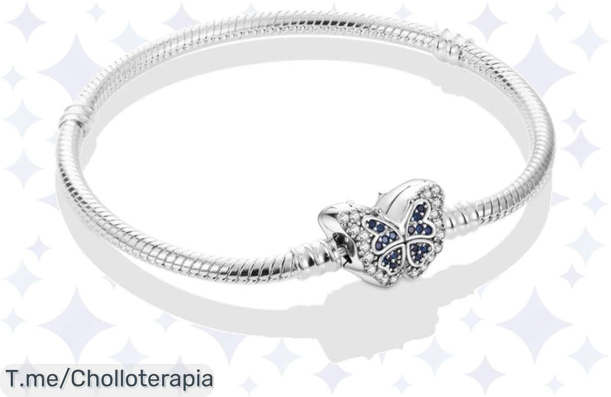 Deslumbrante pulsera de plata 925 con corazón y mariposa a precio loco, un super chollo que realzará tu estilo ¡Apresúrate, la oferta es limitada y no querrás quedarte sin ella!