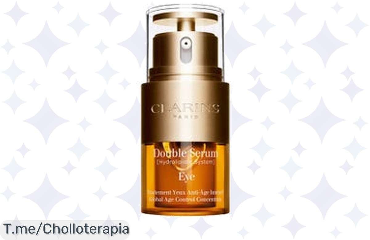 Despierta tu belleza con Double Serum Eye de CLARINS, adiós arrugas y ojeras en un chollo que no puedes dejar pasar. ¡Solo por tiempo limitado, actúa ya!