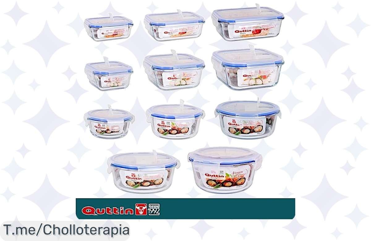 Despierta tu cocina con el super chollo de tarros de cristal Quttin, sin BPA y a un precio loco. ¡No te pierdas este ofertón único! Compra ya antes de que se agoten.
