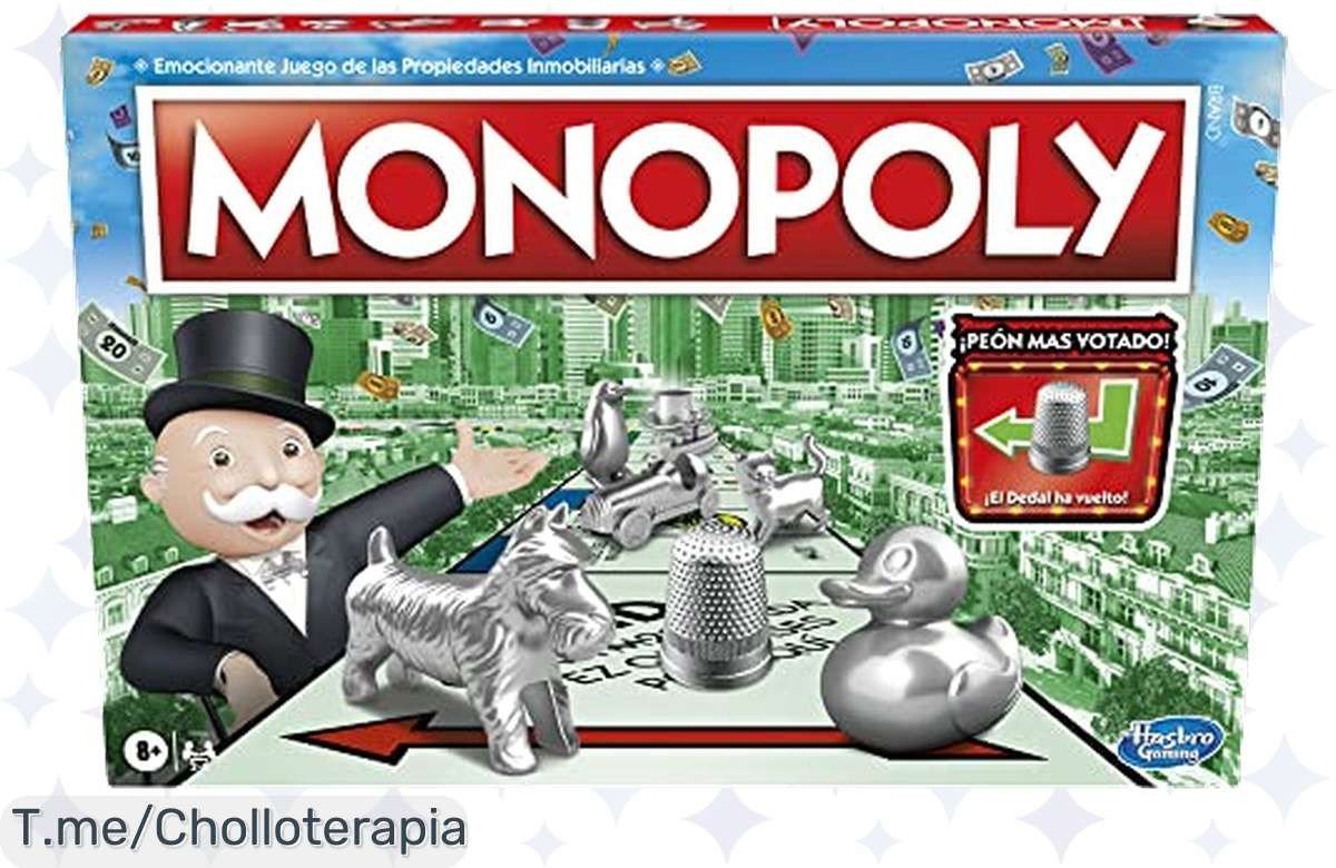 Diviértete como nunca construyendo tu imperio con el clásico Monopoly, precio loco por tiempo limitado. ¡No dejes escapar este super chollo y compra ahora!