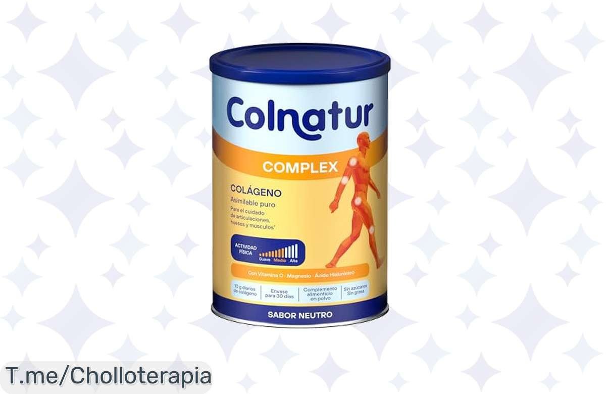 Fortalece tus músculos y piel con Colnatur Complex: colágeno, magnesio y vitamina C. ¡Aprovecha este ofertón único antes que se agote! Haz tu pedido ya.