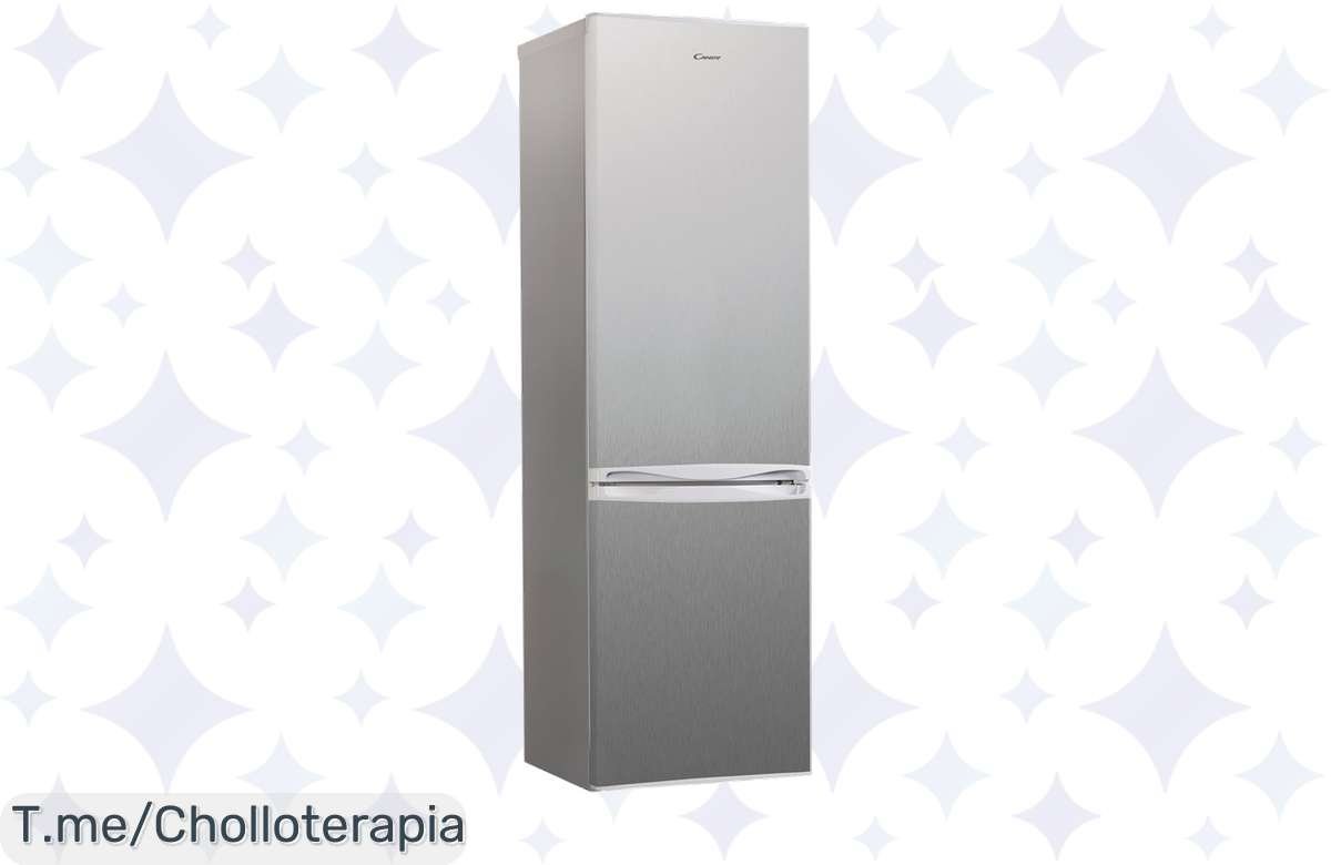 Frigorífico combi CANDY inox: ¡252L de frescura y estilo a un precio loco! Aprovecha este ofertón único antes que se agote, no lo dejes pasar.