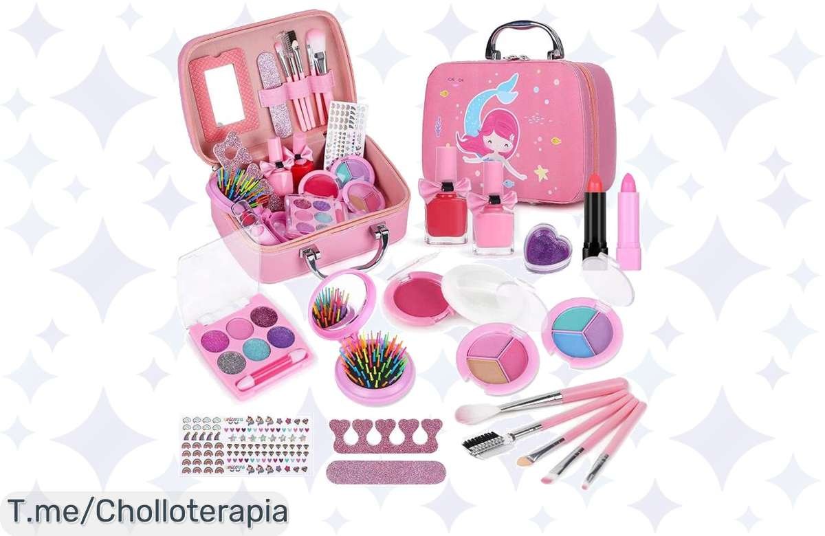 Haz brillar la sonrisa de tu pequeña con el Conjunto de Maquillaje Infantil Unicornio: ¡un super chollo para despertar su creatividad! Oferta limitada, compra ahora y no te lo pierdas.