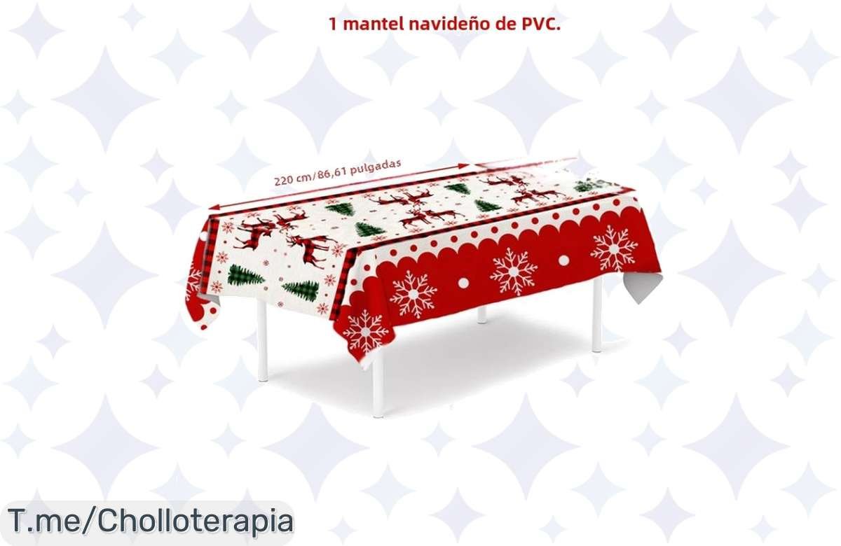 Haz brillar tus fiestas con el mantel navideño PATIMATE 2023, un super chollo que creará momentos inolvidables en tu hogar. ¡Compra ya, la oferta es limitada!