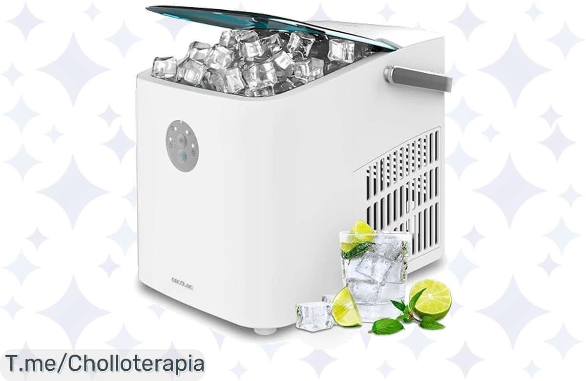 Haz hielo en 8 minutos con Chillin’ Ice 1200: ¡12 kg de diversión y autolimpieza a un precio loco! No te quedes sin hielo, compra ya antes que se agote esta oferta increíble.