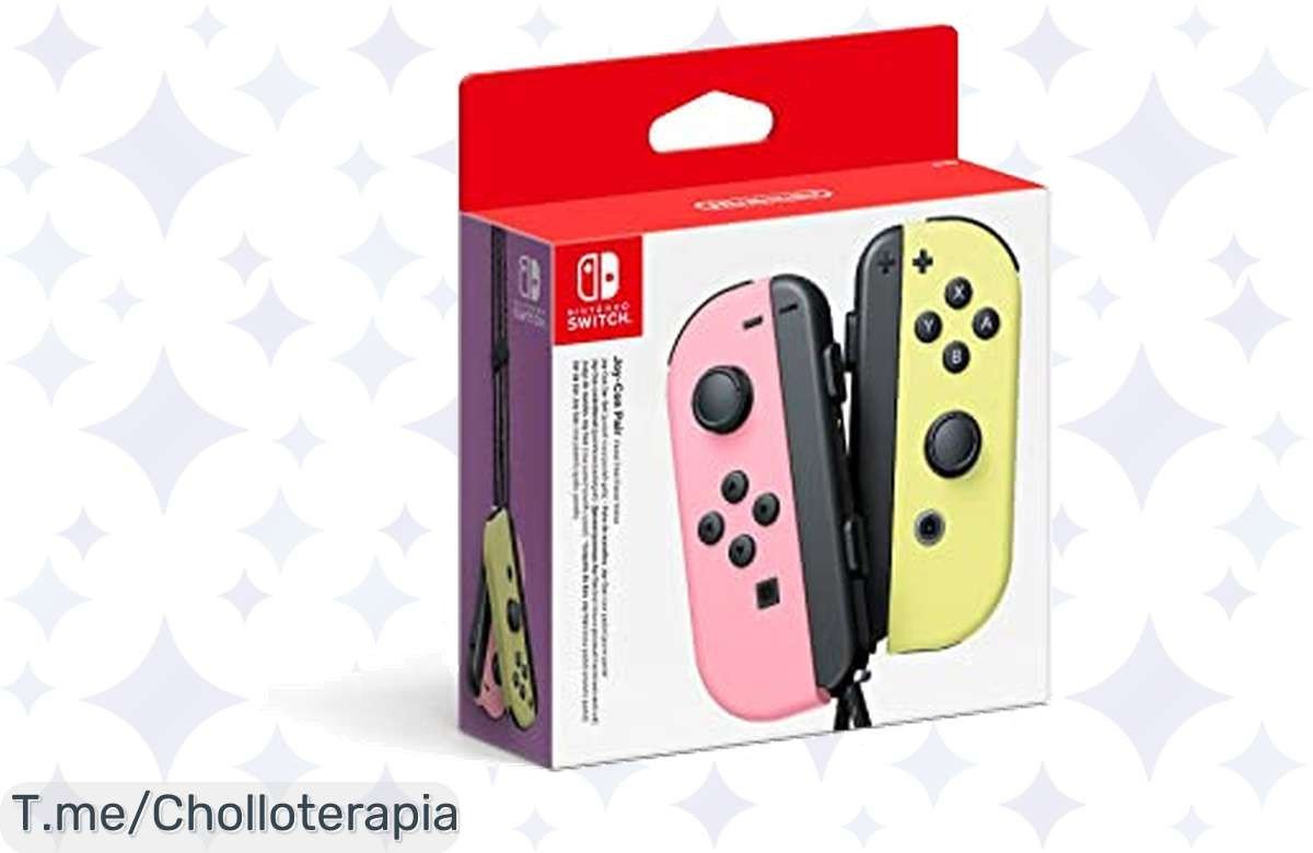 Haz que tu juego brille con el JoyCon Rosa Amarillo: colores vibrantes y comodidad para horas de diversión. ¡Aprovecha nuestro super chollo limitado y compra ya!