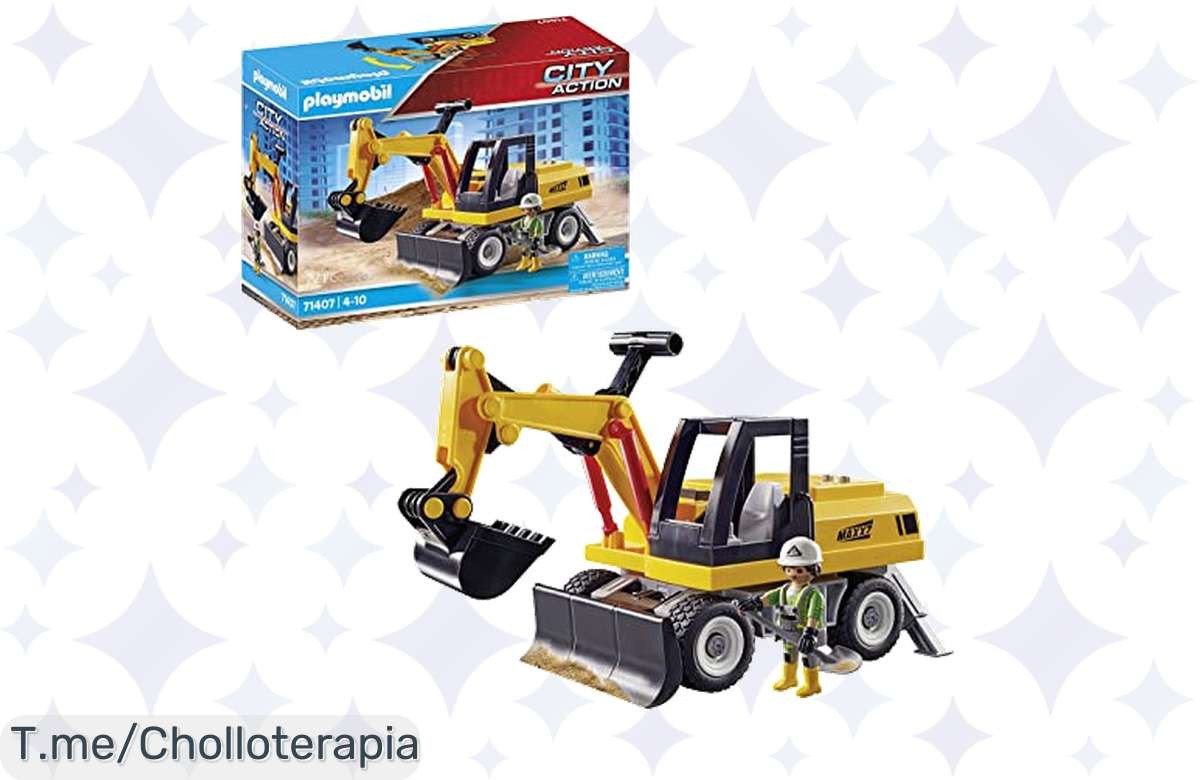 Haz que tu pequeño sea un héroe con la Excavadora PLAYMOBIL 71407, ¡descuento brutal en este super chollo! Actúa ya antes de que se agote esta oferta única.