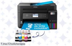 Impresora Multifunción Epson EcoTank ET3850 a un precio loco: Imprime, copia y escanea desde tu móvil ¡Aprovecha este ofertón antes de que se agote!