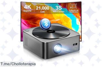 Impulsa tus noches de cine con el proyector Full HD 1080P y su auto focus, ¡aprovecha este super chollo con descuento brutal antes que se agote!