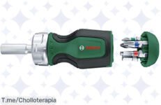 Impulsa tus reparaciones con el destornillador de carraca Bosch, un super chollo con 50 Nm de potencia y portapuntas magnético ¡Compra ahora antes de que se agote!