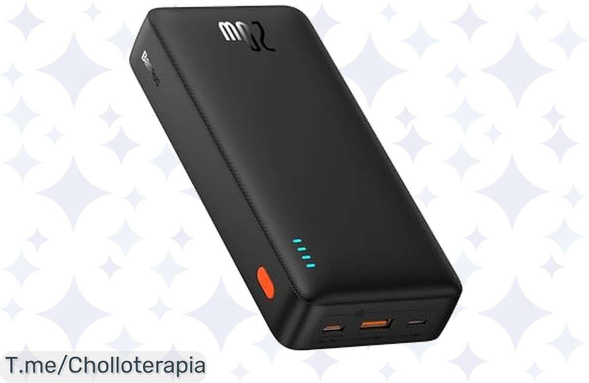 No te quedes sin energía con el ofertón: Baseus Power Bank 20.000mAh, carga rápida para tu iPhone o Samsung. Ahorra mucho con el cupón, ¡apúrate que es por tiempo limitado!