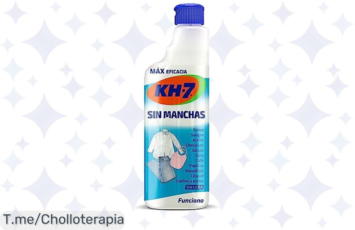 Olvídate de las manchas: KH7 es tu super héroe quitamanchas que elimina vino y chocolate sin dañar tus prendas. ¡Aprovecha este ofertón limitado antes de que se agote!