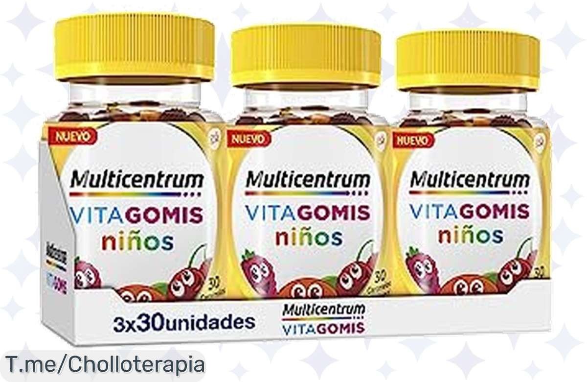 Potencia el crecimiento de tus peques con Multicentrum Vitagomis: gominolas deliciosas que refuerzan su sistema inmunitario ¡Aprovecha este super chollo en pack de 3 antes que se agoten!
