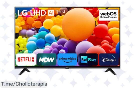 Potente TV LED 55'' LG UHD 4K a un precio loco, con procesador que te hará vivir cada escena ¡No dejes pasar este chollazo y compra ahora antes que se acabe!