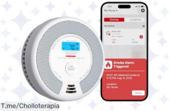 Protege a tu familia con el XSense Detector de Humo y CO, tranquilidad por 10 años y alertas al instante ¡No pierdas este super chollo, compra ahora y vive seguro!