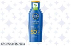 Protege tu piel con NIVEA SUN SFP50, la leche que ríe del agua Aprovecha este super chollo de 400 ml y disfruta del sol sin preocupaciones ¡Compra ahora antes de que se agote!