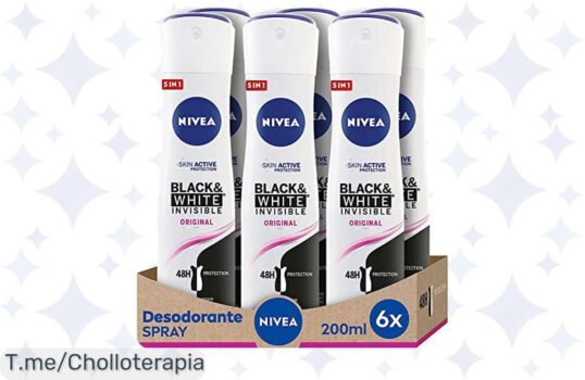 Protege tu piel y evita manchas con el pack de 6 sprays NIVEA a un precio loco, disfruta de su efecto sin alcohol ¡Solo por tiempo limitado, actúa ya!