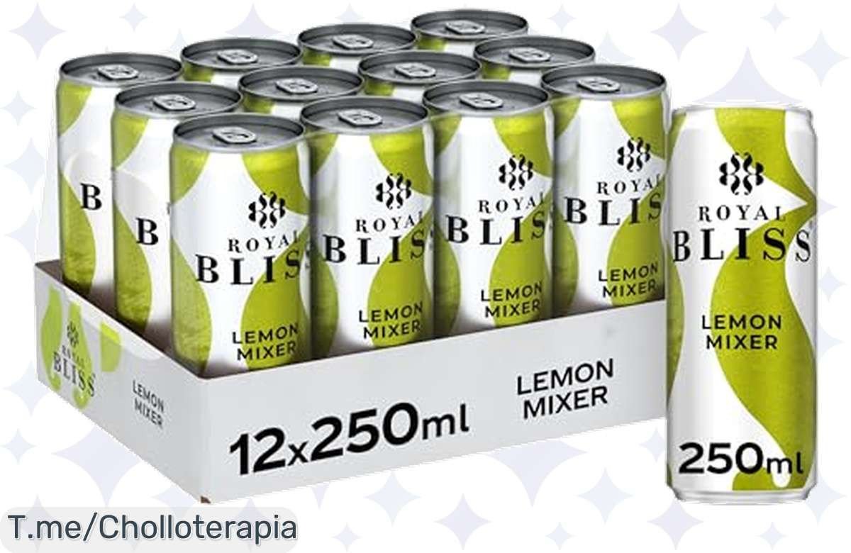 Refresca tu vida con Royal Bliss Lemon Mixer, pack de 12 latas en un super chollo que te brinda momentos únicos. ¡Aprovecha este ofertón antes de que se agote!