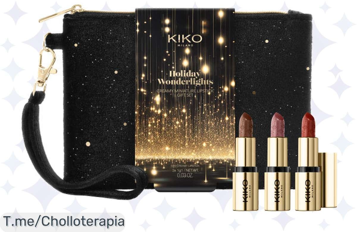 Regala Sonrisas Con El Set De Labios KIKO Milano: Tres Minibarras Cremosas Que Brillan, ¡Un Super Chollo Para Iluminar Tus Fiestas! Oferta Limitada, ¡Compra Ya!