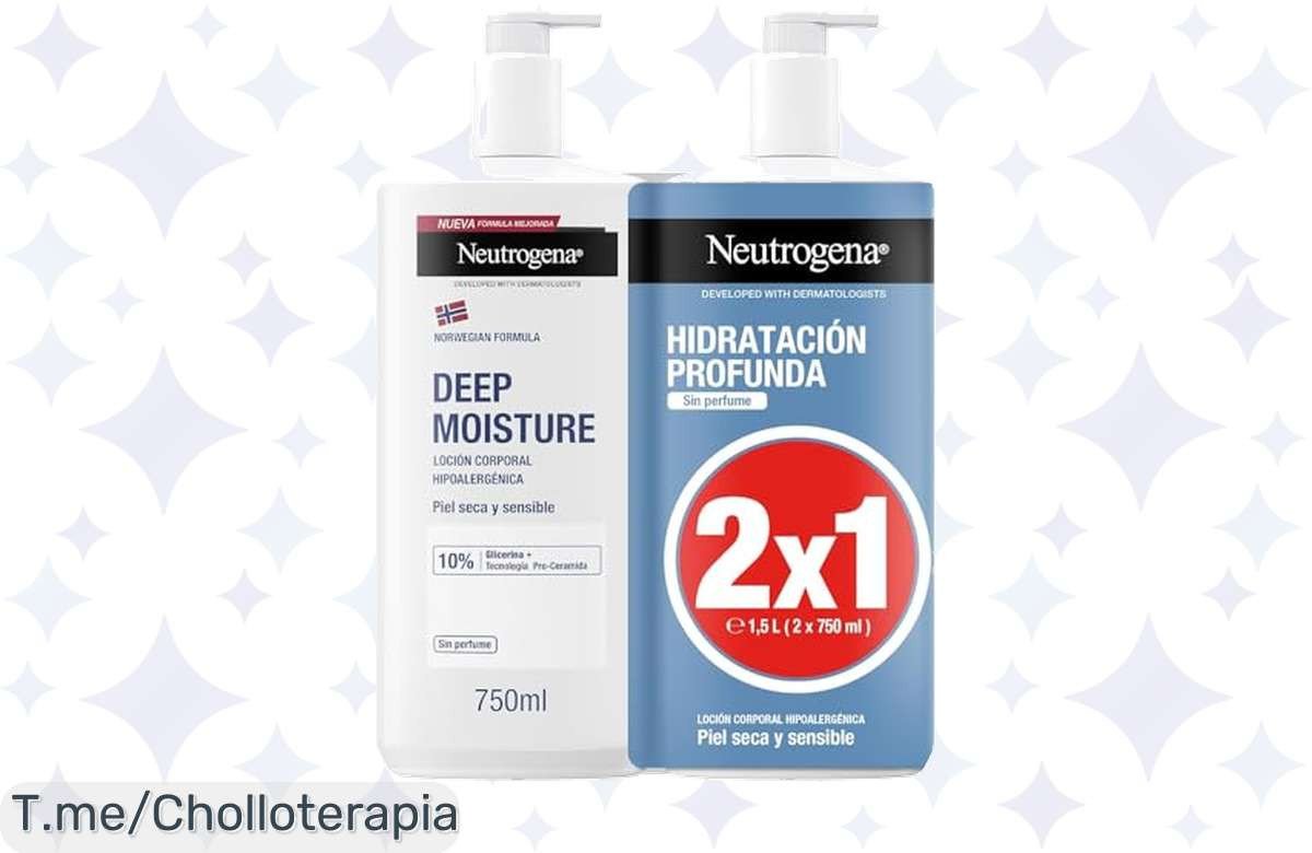 Renueva tu piel con Neutrogena: Hidratación Profunda que suaviza espectacularmente. Aprovecha este chollo antes de que desaparezca. ¡Compra ya y no te quedes sin él!