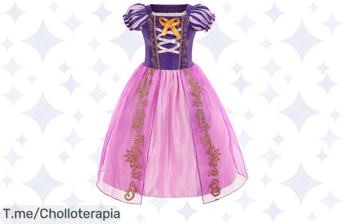 Transforma a tu pequeña en una princesa de cuento con nuestro vestido mágico, un super chollo para brillar en fiestas; ¡aprovéchalo antes que se agote!