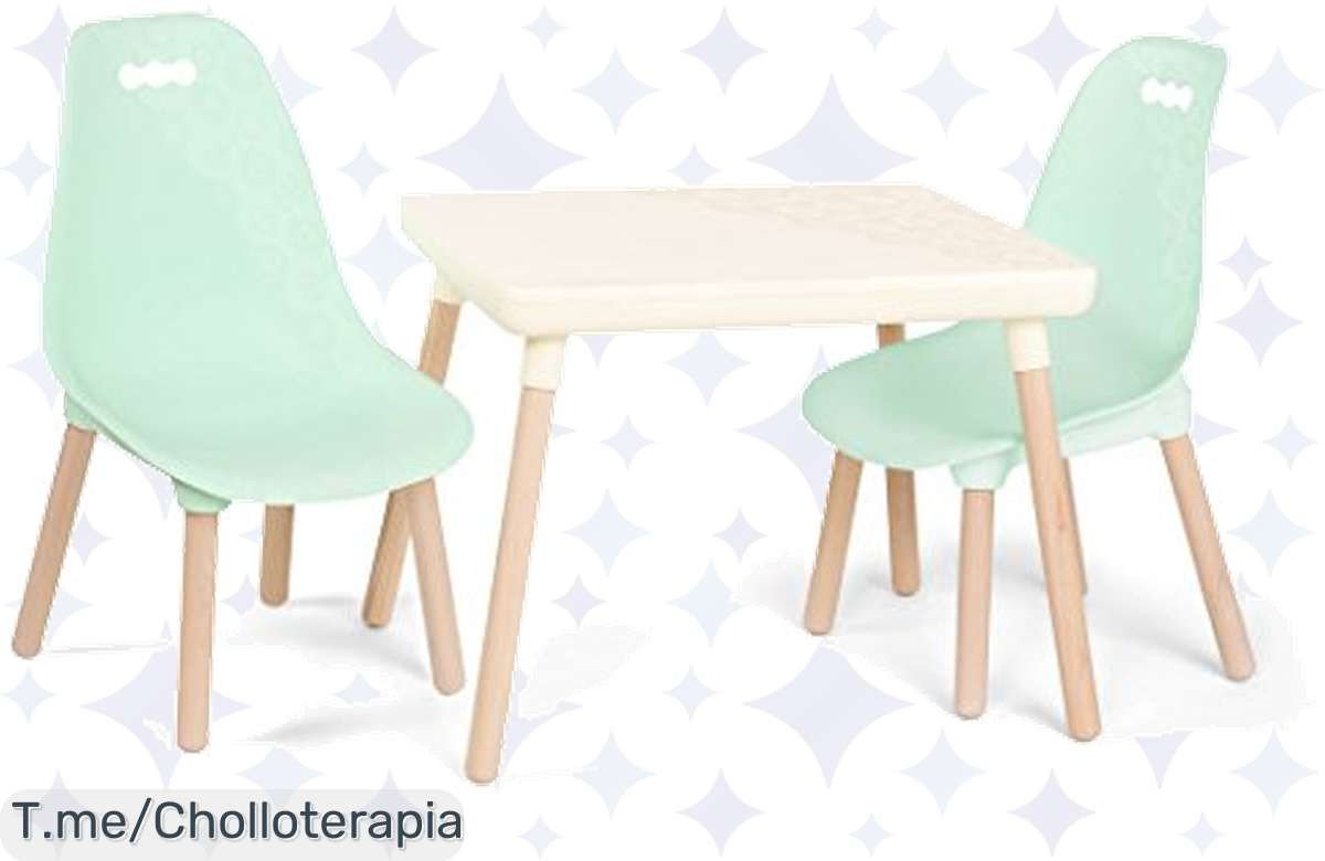 Transforma el juego en magia con este ofertón de muebles infantiles: 1 mesa y 2 sillas super fáciles de montar. ¡Haz tu compra ahora antes que se acaben!