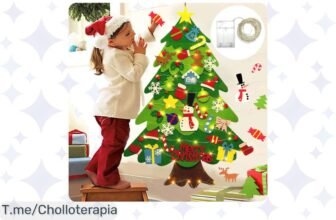 Transforma tu Navidad con nuestro árbol de terciopelo DIY, un super chollo que alegrará tu hogar y hará sonreír a los peques ¡Compra ahora, oferta limitada!