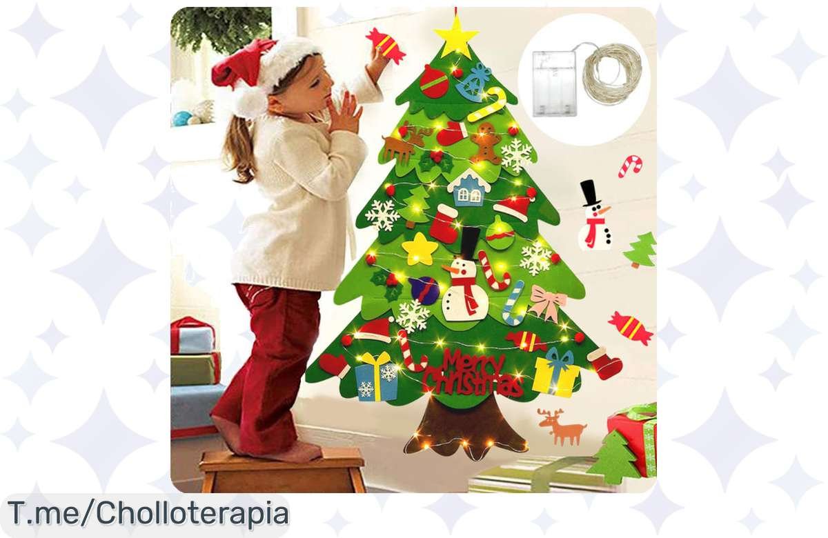 Transforma tu Navidad con nuestro árbol de terciopelo DIY, un super chollo que alegrará tu hogar y hará sonreír a los peques. ¡Compra ahora, oferta limitada!