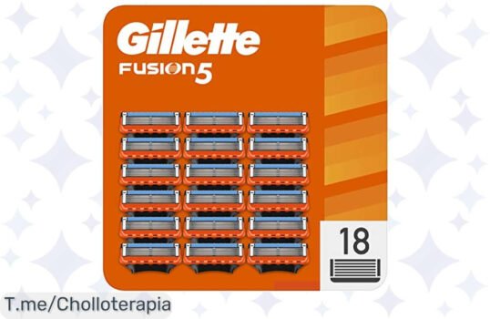 Transforma tu afeitado con 18 cuchillas Gillette Fusion5 en un ofertón único: suavidad, duración y precisión a un precio loco ¡Compra ya antes de que se agoten!