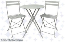 Transforma tu balcón con el super chollo de ASTAN HOGAR: mesa y 2 sillas plegables que son fáciles de limpiar ¡No te quedes sin este ofertón limitado, actúa ya!