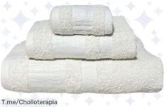 Transforma tu baño con el set de toallas ILOVEHOME: 100% algodón, ultra suaves y absorbentes Aprovecha este super chollo y eleva tu comodidad ¡Compra ahora antes de que se agoten!