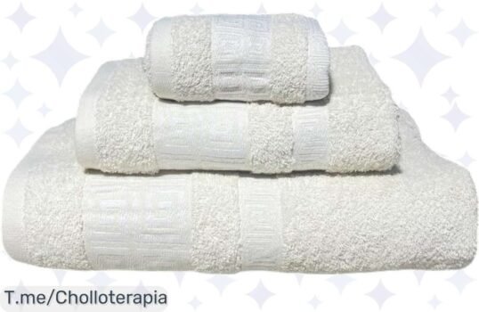 Transforma tu baño con el set de toallas ILOVEHOME: 100% algodón, ultra suaves y absorbentes Aprovecha este super chollo y eleva tu comodidad ¡Compra ahora antes de que se agoten!