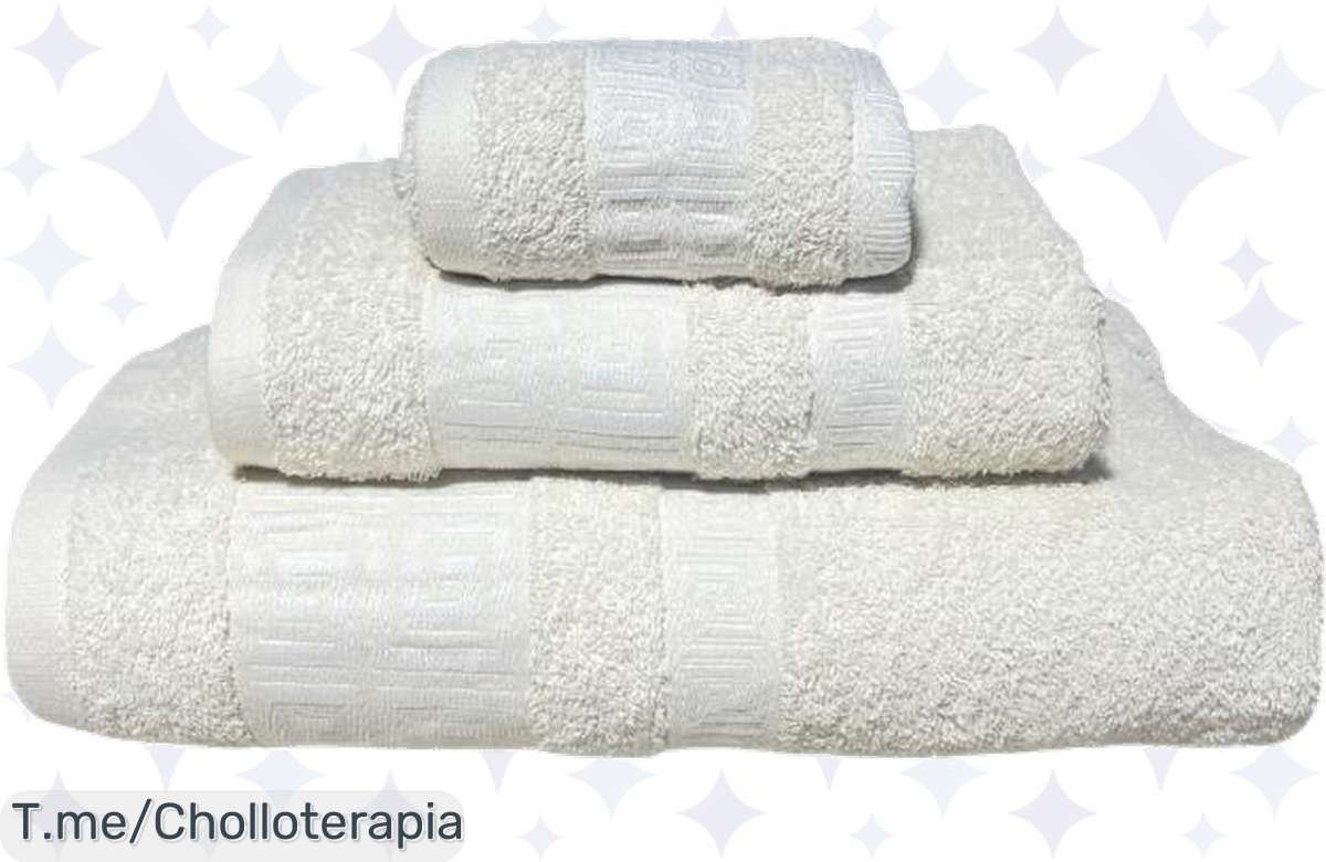 Transforma tu baño con el set de toallas ILOVEHOME: 100% algodón, ultra suaves y absorbentes. Aprovecha este super chollo y eleva tu comodidad. ¡Compra ahora antes de que se agoten!