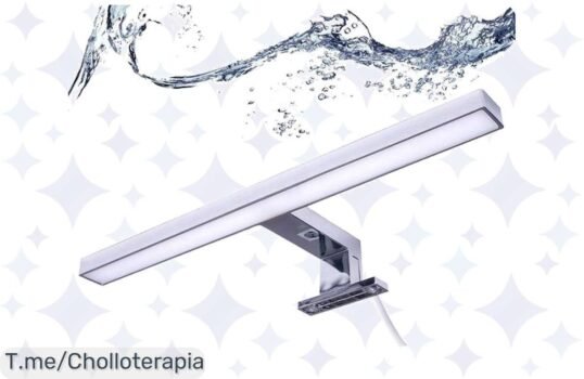 Transforma tu baño en un spa con el aplique LED de 30cm y 5W ¡Super chollo que ilumina tu espejo! No dejes pasar este ofertón limitado, compra ahora y disfruta la luz