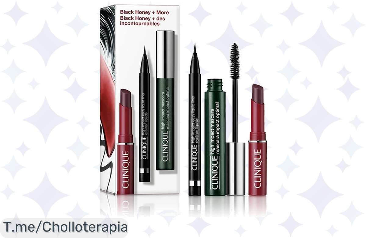 Transforma tu belleza al instante con el estuche de maquillaje Clinique Black Honey, un super chollo que resalta tu encanto único. ¡Aprovecha este ofertón limitado ahora!