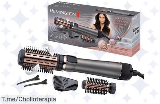 Transforma tu cabello con el Cepillo de Aire Remington y disfruta de un peinado perfecto en minutos Aprovecha este super chollo antes de que se agote ¡Compra ya y deslumbra!