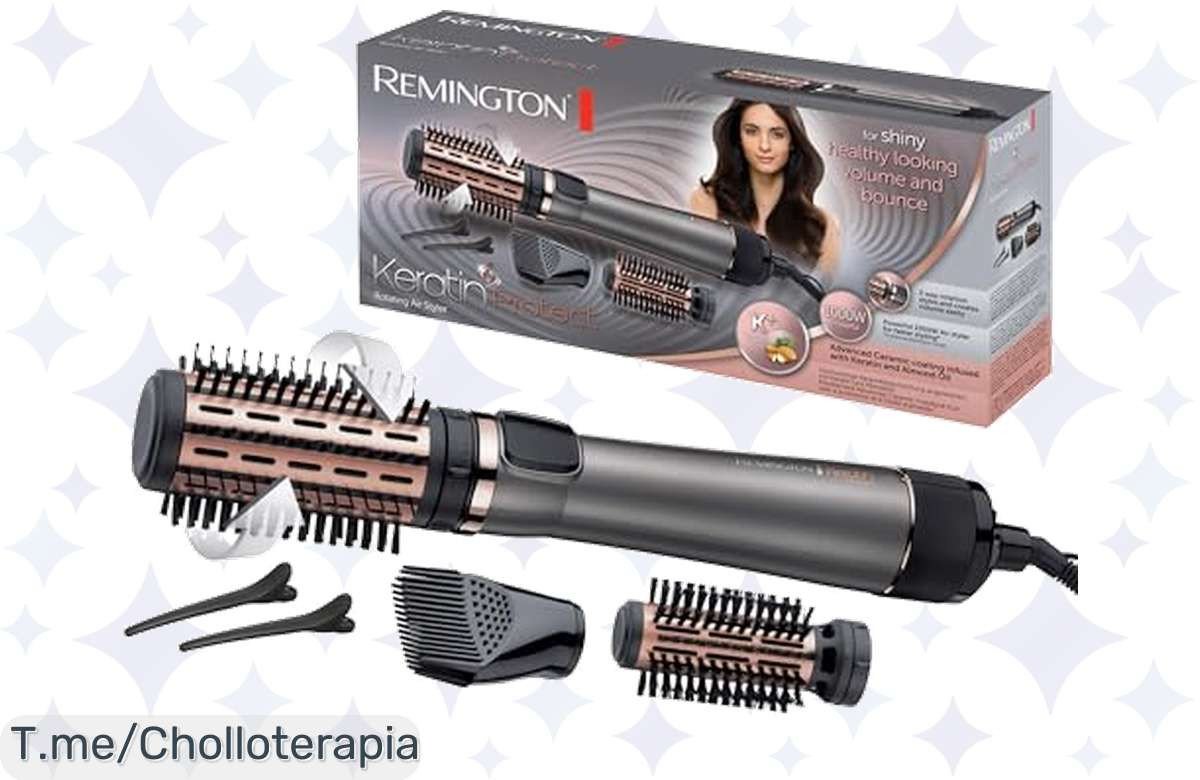 Transforma tu cabello con el cepillo secador Remington: ¡ofertón nunca visto que seca y moldea en segundos! No dejes pasar este precio loco, compra ya antes de que se agote.