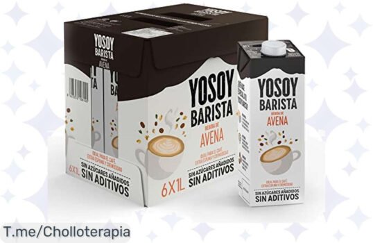 Transforma tu café en un deleite cremoso con Yosoy Avena Barista: ¡disfruta esta oferta única de 6 litros sin azúcares y aprovecha este super chollo antes que se acabe!