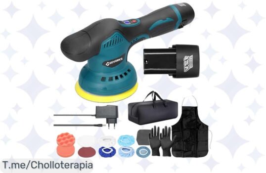 Transforma tu coche en un brillo deslumbrante con la pulidora Geevorks: ¡potente, sin cables y a un precio loco! No te quedes sin este super chollo; compra ya antes de que se acabe