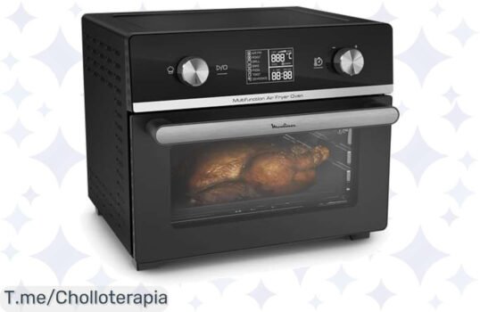 Transforma tu cocina con Moulinex Easy Fry, el horno y freidora de aire que ahorra hasta un 70% en tiempo y energía ¡Aprovecha este ofertón único antes de que se agote!