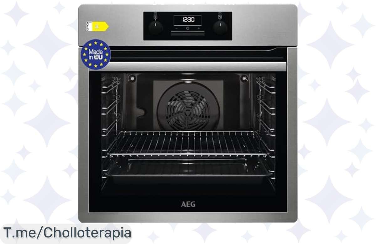 Transforma tu cocina con el horno AEG: cocción perfecta en 3 bandejas y limpieza fácil. ¡Aprovecha este ofertón único antes de que se acabe!