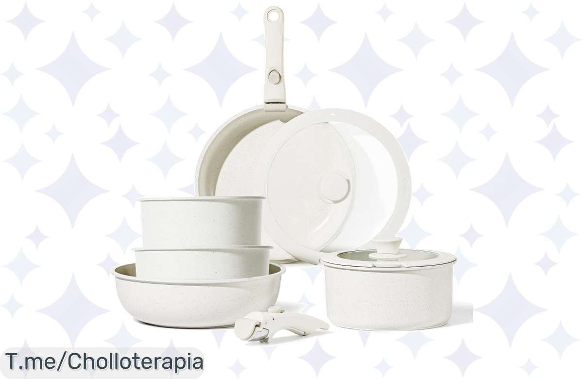 Transforma tu cocina con el juego de sartenes Carote: 9 piezas antiadherentes que hacen la limpieza un juego. ¡Aprovecha este super chollo y compra ya antes de que se acabe!