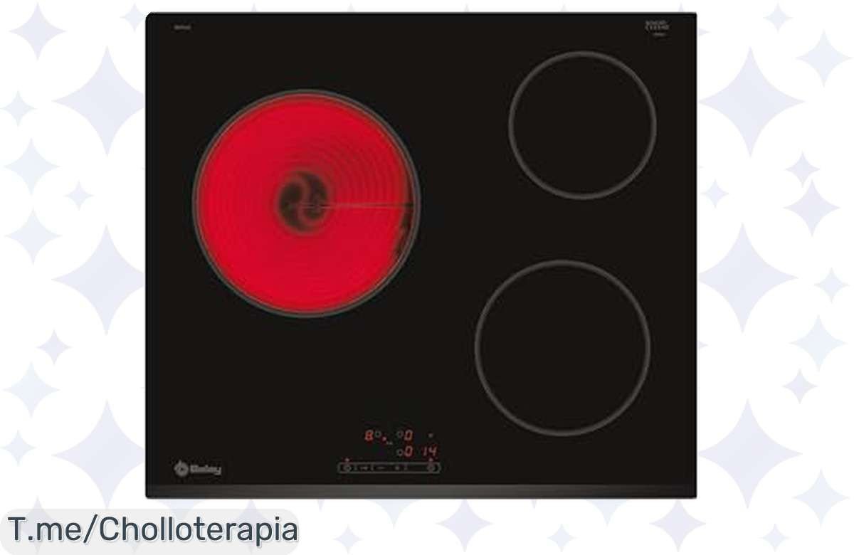 Transforma tu cocina con la Balay 3EB714LR, la placa vitrocerámica de 60 cm con zona de 23 cm y control táctil. ¡Aprovecha este super chollo antes que se acabe!