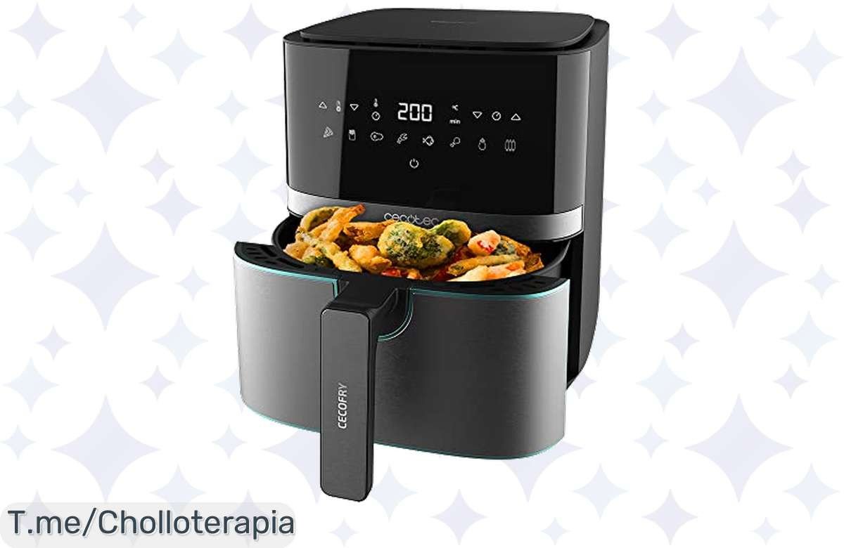 Transforma tu cocina con la Cecotec Freidora sin Aceite de 5,5 L y disfruta comidas saludables ¡Aprovecha este super chollo antes que se agote!