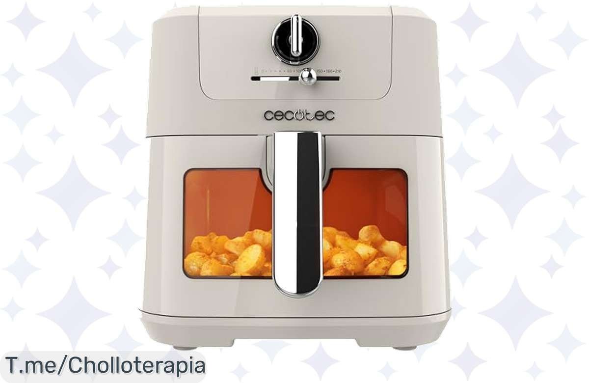 Transforma tu cocina con la Freidora de Aire Cecotec: 5L de sabor y salud con solo una cucharada de aceite. ¡No dejes pasar este chollazo, compra ahora antes de que se agote!